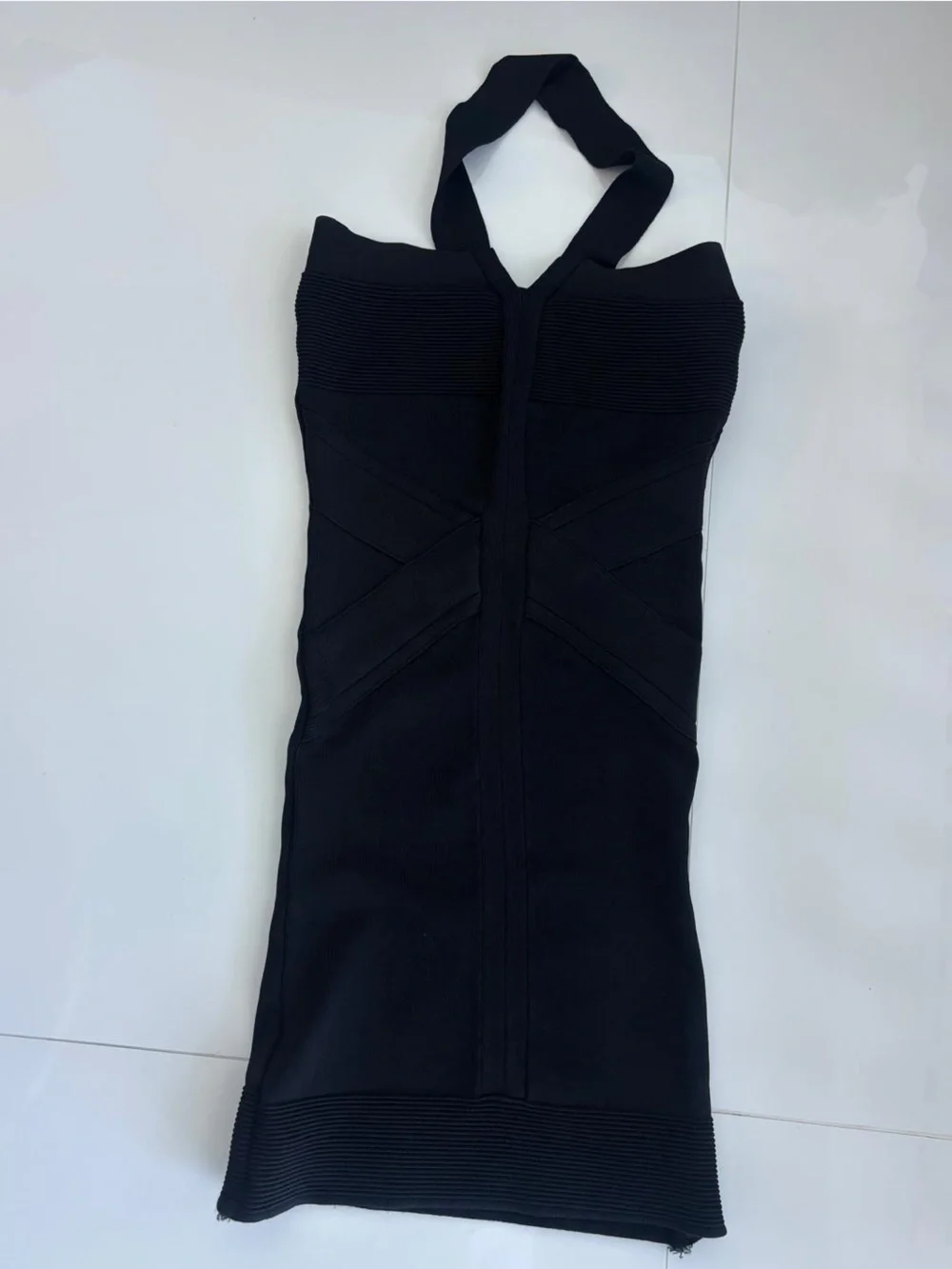 Faith Connexion Ribbed Bandage Halter Dress